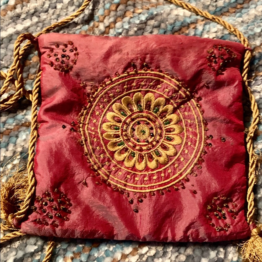 Only one made Beaded Pouch Antique